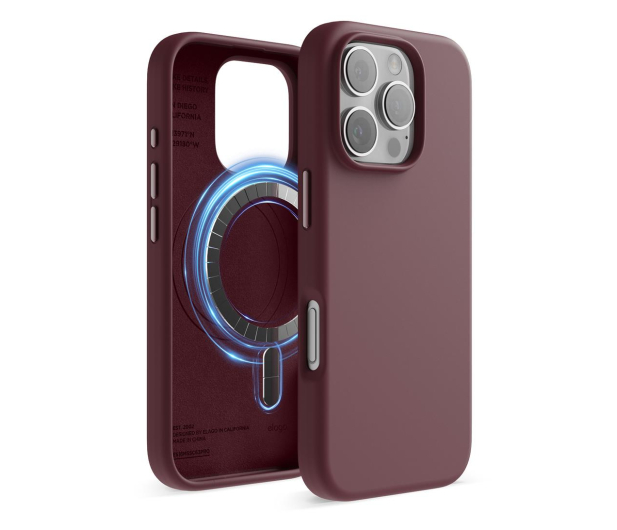 Elago Magnetic Silicone do iPhone 16 Pro Burgundy - 1278781 - zdjęcie